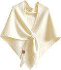 Winter Shawl Wraps Women Fleece Poncho shawls Wrap Scarf Sweater Shall Cape | Knit Triangle,Lightweight Warm Cozy Material,Soft Non-itchy,Slouchy Accessory,Perfect For Evening Dresses & Flights
