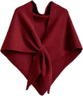 Winter Shawl Wraps Women Fleece Poncho shawls Wrap Scarf Sweater Shall Cape | Knit Triangle,Lightweight Warm Cozy Material,Soft Non-itchy,Slouchy Accessory,Perfect For Evening Dresses & Flights