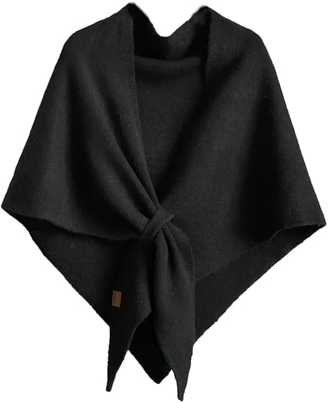 Winter Shawl Wraps Women Fleece Poncho shawls Wrap Scarf Sweater Shall Cape | Knit Triangle,Lightweight Warm Cozy Material,Soft Non-itchy,Slouchy Accessory,Perfect For Evening Dresses & Flights