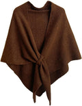 Winter Shawl Wraps Women Fleece Poncho shawls Wrap Scarf Sweater Shall Cape | Knit Triangle,Lightweight Warm Cozy Material,Soft Non-itchy,Slouchy Accessory,Perfect For Evening Dresses & Flights