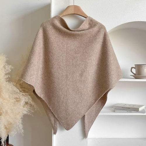 Winter Shawl Wraps Women Fleece Poncho shawls Wrap Scarf Sweater Shall Cape | Knit Triangle,Lightweight Warm Cozy Material,Soft Non-itchy,Slouchy Accessory,Perfect For Evening Dresses & Flights