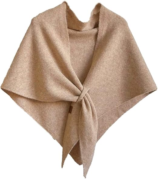 Winter Shawl Wraps Women Fleece Poncho shawls Wrap Scarf Sweater Shall Cape | Knit Triangle,Lightweight Warm Cozy Material,Soft Non-itchy,Slouchy Accessory,Perfect For Evening Dresses & Flights